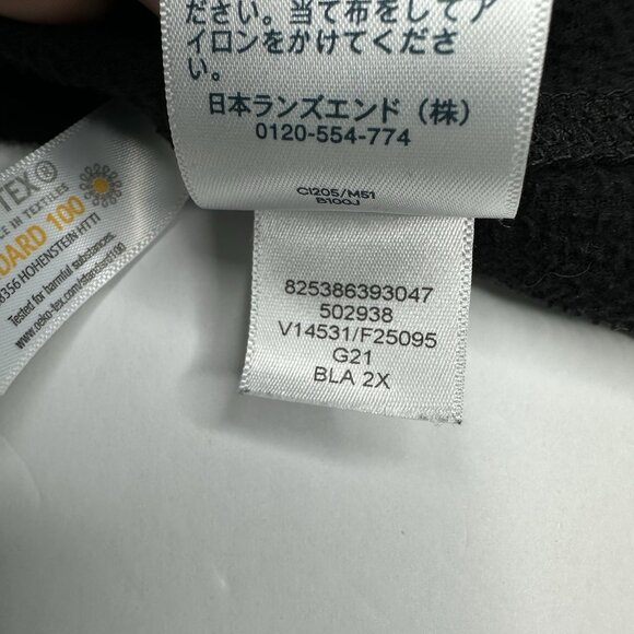 Lands' End Women Black Athletic Quarter Zip Fleece Activewear Top 2XL/20-22W/C54 - Picture 11 of 16